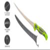 Smith's 51388 Mr. Crappie 8 Curved Super Flex Fillet Knife - Stainless Steel Blade - Non-Slip Soft Grip Handle - Sheath - Curved Fillet Knife - Deboning & Game Processing - Fishing Knife,Green view 3