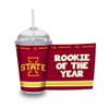 Rico Industries NCAA Iowas State Cyclones College 12oz Acrylic Tumbler with Hinged Lid for Youths, Officially Licensed Youth Tumbler with Swirly Straw for NCAA Fans view 1