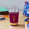 Rico Industries NCAA Arizona State Sun Devils College 12oz Acrylic Tumbler with Hinged Lid for Youths, Officially Licensed Youth Tumbler with Swirly Straw for NCAA Fans view 3