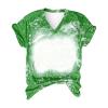 Women Summer Tops Dressy Casual Tees Trendy Bleached Shirts Sexy Top Blouse 2025 Fashion Printed T-Shirt Green view 3