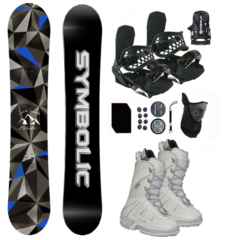 Symbolic Arctic Kids 2025 Snowboard & Bindings & Choice Boots Complete Package Set (4-4.5 MP235 Blem Boot+Bindg NW-M1, 130cm Arctic Rocker)