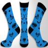 Sports-Themed Socks (US, Numeric, 8, 11, Regular, Regular, Hockey) view 2