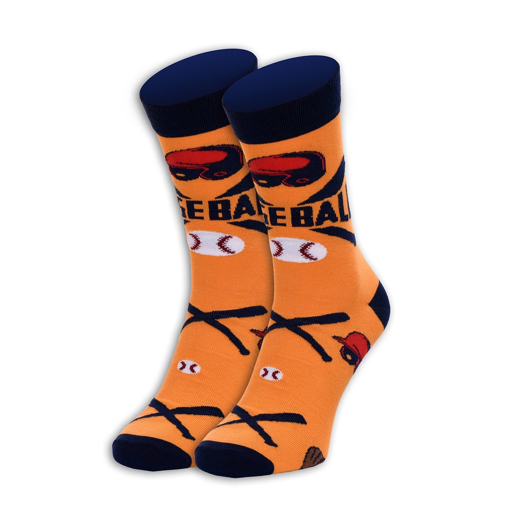 Sports-Themed Socks (US, Numeric, 8, 11, Regular, Regular, Baseball)