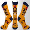 Sports-Themed Socks (US, Numeric, 8, 11, Regular, Regular, Baseball) view 3
