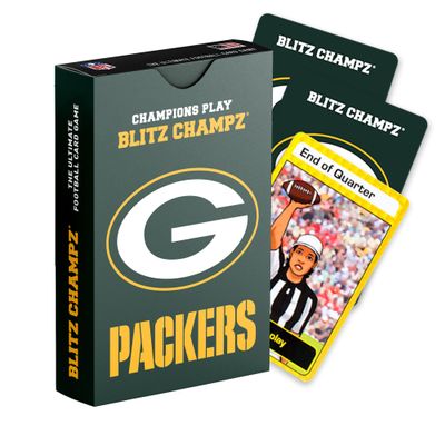 Blitz Champz Green Bay Packers  Official NFL Playing Cards & Green Bay Packers Gifts for Men & Women, Fun Travel Card Games for Adults & Kids Ages 7+, Camping Games for Friends & Family Game Night