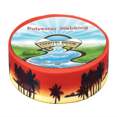 Country Brook Design - Caribbean Sunset Polyester Webbing (1 Inch, 20 Yards)