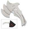 Hibben Throwing Axe and Knife Set | One-Piece 3Cr13 Stainless Steel Construction | Tough Nylon Belt Sheath | Includes Six Throwers | Curved-Grip Design | Accurate Throwers to Hone Your Skills view 2