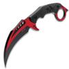 M48 Red Liberator Falcon Karambit and Sheath - Cast Stainless Steel Blade, Reinforced Grippy Nylon Handle, Red and Black Color Scheme, Open Ring Pommel  Defend Yourself in Style - 10 Overall view 1