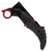 M48 Red Liberator Falcon Karambit and Sheath - Cast Stainless Steel Blade, Reinforced Grippy Nylon Handle, Red and Black Color Scheme, Open Ring Pommel  Defend Yourself in Style - 10 Overall view 2