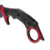M48 Red Liberator Falcon Karambit and Sheath - Cast Stainless Steel Blade, Reinforced Grippy Nylon Handle, Red and Black Color Scheme, Open Ring Pommel  Defend Yourself in Style - 10 Overall view 3