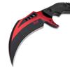 M48 Red Liberator Falcon Karambit and Sheath - Cast Stainless Steel Blade, Reinforced Grippy Nylon Handle, Red and Black Color Scheme, Open Ring Pommel  Defend Yourself in Style - 10 Overall view 4