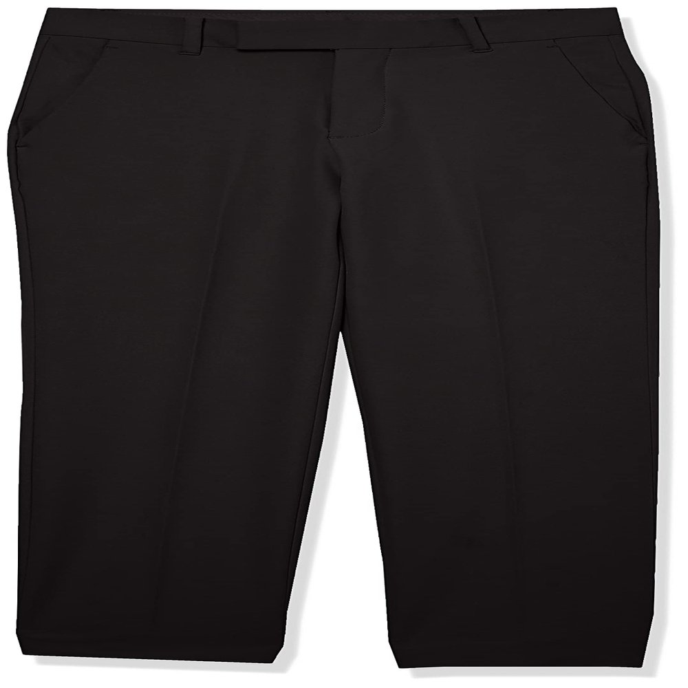 Calvin Klein Boys' Flat-front Suit Dress Pant, Straight Leg Fit & Hemmed Bottom, Belt Loops & Functional Front Pockets, Black Performance, 20