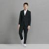 Calvin Klein Boys' Flat-front Suit Dress Pant, Straight Leg Fit & Hemmed Bottom, Belt Loops & Functional Front Pockets, Black Performance, 20 view 4