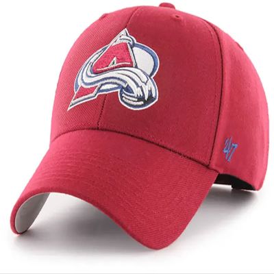 47 Colorado Avalanche Mens Womens MVP Adjustable Velcroback Cardinal Red Team Color Logo Hat