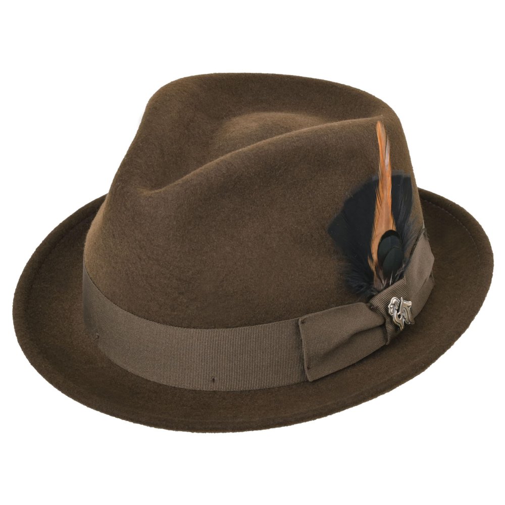 Bigalli Roma Wool Felt Trilby Fedora | Chocolate X Large