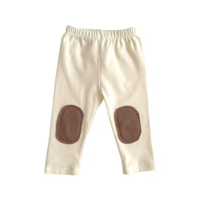 Infant Baby Newborn Organic Cotton Baby Kneepad Design Unisex Baby Pants Clothes Skin Color Leggings (Brown, 0-6 Months)