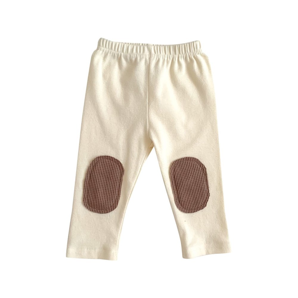 Infant Baby Newborn Organic Cotton Baby Kneepad Design Unisex Baby Pants Clothes Skin Color Leggings (Brown, 0-6 Months)