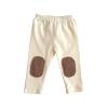Infant Baby Newborn Organic Cotton Baby Kneepad Design Unisex Baby Pants Clothes Skin Color Leggings (Brown, 0-6 Months) view 1