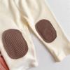 Infant Baby Newborn Organic Cotton Baby Kneepad Design Unisex Baby Pants Clothes Skin Color Leggings (Brown, 0-6 Months) view 2
