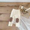 Infant Baby Newborn Organic Cotton Baby Kneepad Design Unisex Baby Pants Clothes Skin Color Leggings (Brown, 0-6 Months) view 3