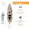 Lifetime Muskie Angler Sit-On-Top Kayak with Paddle, Tan, 120""" (90508) & Onyx Kayak Fishing Life Jacket, Universal, Tan view 3