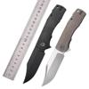 Petrified fish PFP03 Victor,3.58" K110 Satin Blade,140g Micarta Handel Flipper Liner lock Folding knife (Khaki Satin) view 4