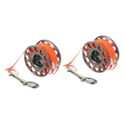 INOOMP 2rolls Convenient Underwater Diving Spool Portable Reel for Scuba Diving Unrolling and Winding Essential Equipment for Enthusiasts