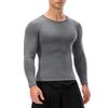 Men's Compression Shirts Long Sleeve Athletic T Shirt Workout Cool Dry Running Tops Gym Undershirts Baselayers A-Grey view 4