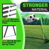 RUNBOW 9x5 ft Portable Kids Soccer Goal for Backyard Adult Junior Large Practice Soccer Net with Carry Bag Set of 2 (9x5ft, Green, 2 Pack) view 3