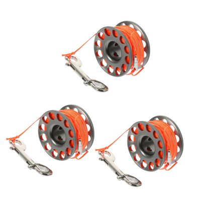 INOOMP 3rolls Professional Underwater Diving Spool Reel Diving Line Tool Finger Reel for Enhanced Safety and Convenience