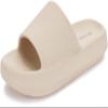 BRONAX Pillow Slippers for Women and Men | House Slides Shower Sandals | Cushioned Thick Sole 39-40 Khaki view 1