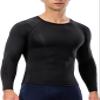 Men's Compression Shirts Long Sleeve Athletic T Shirt Workout Cool Dry Running Tops Gym Undershirts Baselayers A-Black view 4