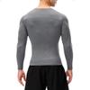 Men's Compression Shirts Long Sleeve Athletic T Shirt Workout Cool Dry Running Tops Gym Undershirts Baselayers A-Grey view 3