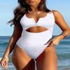 Meyeeka Swimsuit Women Womens Bathing Suits Tummy Control Swim Suit Monokini Swimsuits for Women M White view 3