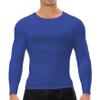 Men's Compression Shirts Long Sleeve Athletic T Shirt Workout Cool Dry Running Tops Gym Undershirts Baselayers A-Blue view 2
