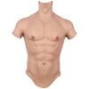 CRODRES Full Silicone Muscle Suit, Half-Body Simulation Male Fake Belly Realistic Abdominal Suit for Crossdresser Halloween Prop,Color 2,S view 1