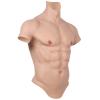 CRODRES Full Silicone Muscle Suit, Half-Body Simulation Male Fake Belly Realistic Abdominal Suit for Crossdresser Halloween Prop,Color 2,S view 2