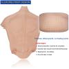 CRODRES Full Silicone Muscle Suit, Half-Body Simulation Male Fake Belly Realistic Abdominal Suit for Crossdresser Halloween Prop,Color 2,S view 3