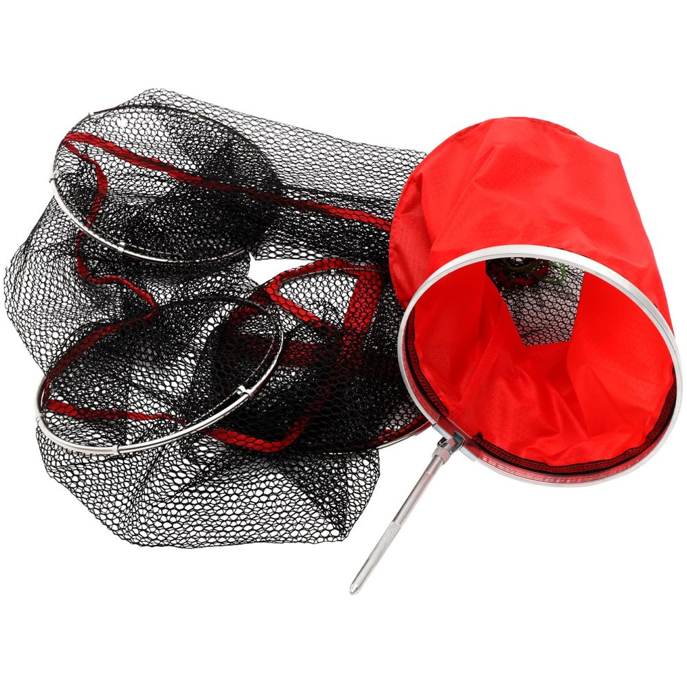 Drawstring Fish Protective Net Fishing Guard Basket Mesh Locating Net for Fish Crabs Lobster and Shrimp Includes Stylish Bag