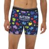 Autism Awareness Month Men'S Boxer Brief Long Leg Underwear Fashion Briefs For Men Adult Teens Black view 2