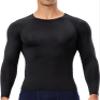 Men's Compression Shirts Long Sleeve Athletic T Shirt Workout Cool Dry Running Tops Gym Undershirts Baselayers A-Black view 2
