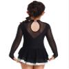 Aislor Girls Mesh Splice Figure Ice Skating Dress Long Sleeves Ballet Dance Gymnastics Leotards Tutu Dress Dancewear White 16 Years view 4