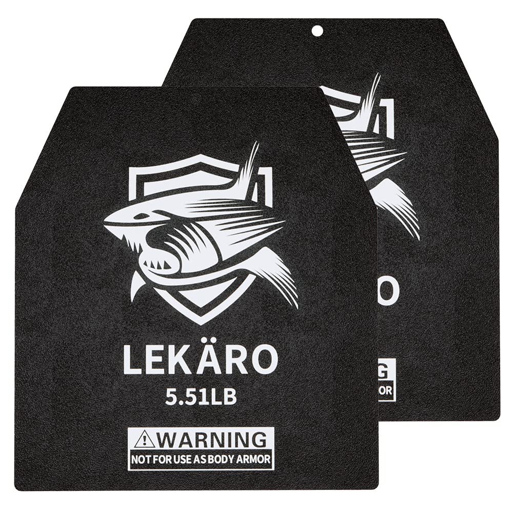 Weighted Vest Plates 9.8"x11" Steel Weight Plates (5.51LB, 8.81LB, 15.43LB, 20.94LB), Rust-Proof Workout Inserts for CrossFit Murph, Rucking, Running & Strength Training