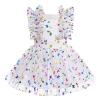 1st Birthday Girl Outfit,Baby Toddler Girl Sequin Butterfly Birthday Dresses,First Birthday Party Cake Smash Princess Romper Tutu Dress Pageant Photoshoot Prop White- Butterfly 0-6 Months view 1