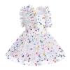 1st Birthday Girl Outfit,Baby Toddler Girl Sequin Butterfly Birthday Dresses,First Birthday Party Cake Smash Princess Romper Tutu Dress Pageant Photoshoot Prop White- Butterfly 0-6 Months view 4