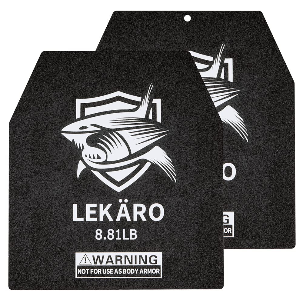 Weighted Vest Plates 9.8"x11" Steel Weight Plates (5.51LB, 8.81LB, 15.43LB, 20.94LB), Rust-Proof Workout Inserts for CrossFit Murph, Rucking, Running & Strength Training