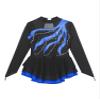 Aislor Girls Mesh Splice Figure Ice Skating Dress Long Sleeves Ballet Dance Gymnastics Leotards Tutu Dress Dancewear Royal Blue 16 Years view 4