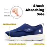 FitVille Diabetic Shoes for Men Extra Wide Slip-on Shoes for Swollen Feet Adjustable Walking Shoes for Elderly Foot Pain Relief Neuropathy - EasyTop Wings Navy Blue view 4