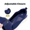 FitVille Diabetic Shoes for Men Extra Wide Slip-on Shoes for Swollen Feet Adjustable Walking Shoes for Elderly Foot Pain Relief Neuropathy - EasyTop Wings Navy Blue view 3