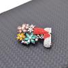 DYPASA Brooch Pin for Women Christmas Boot Brooch Ladies Party Fashion Jewelry Suit Jacket Metal Pin Badge Brooch Christmas Ornament Christmas Brooches (Color : Gold) view 4